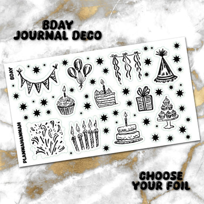 Bday | Foiled Journal Deco