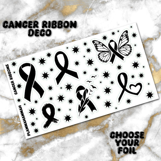 Cancer Ribbon | Foiled Journal Deco