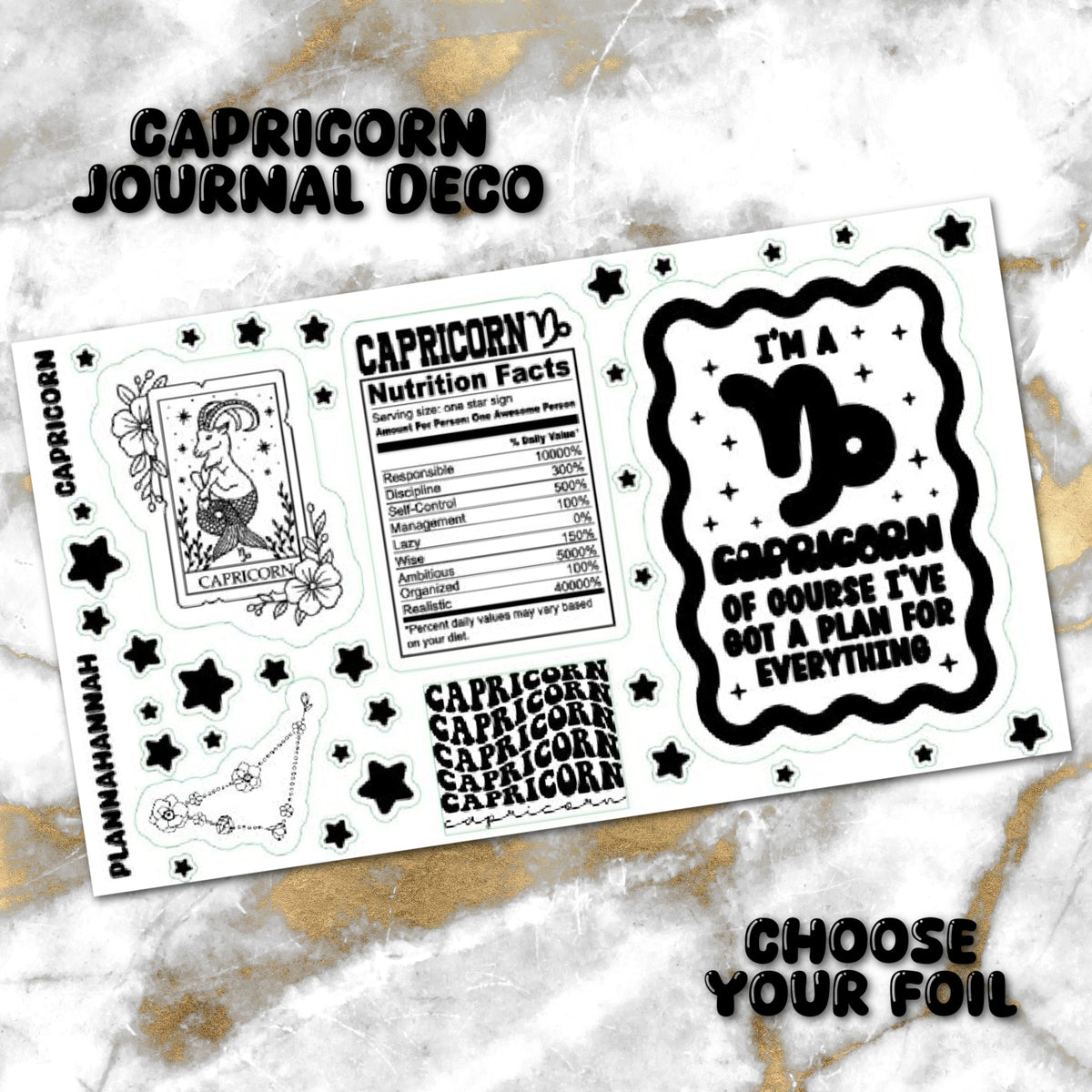 Capricorn | Foiled Journal Deco