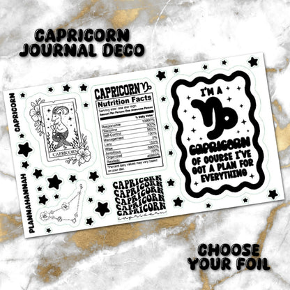 Capricorn | Foiled Journal Deco