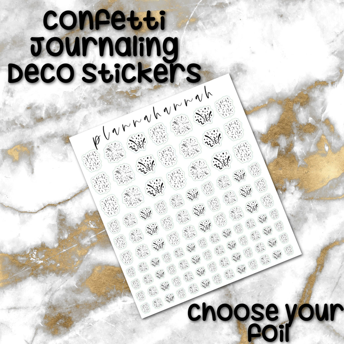 Confetti | Foiled Reading Journal Deco