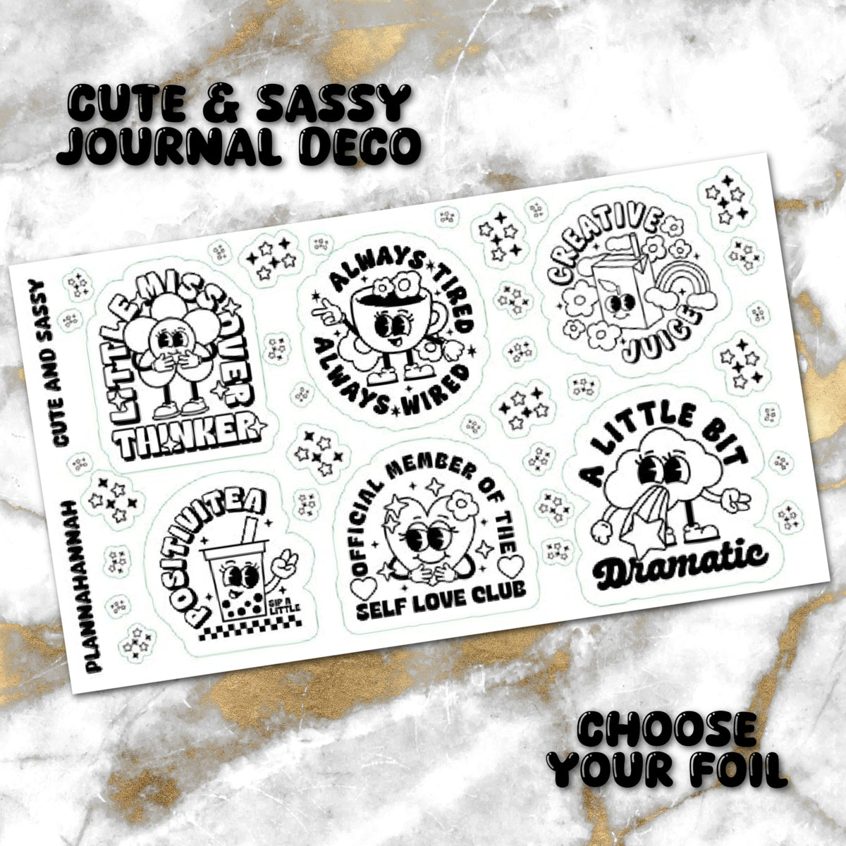 Cute & Sassy | Foiled Journal Deco