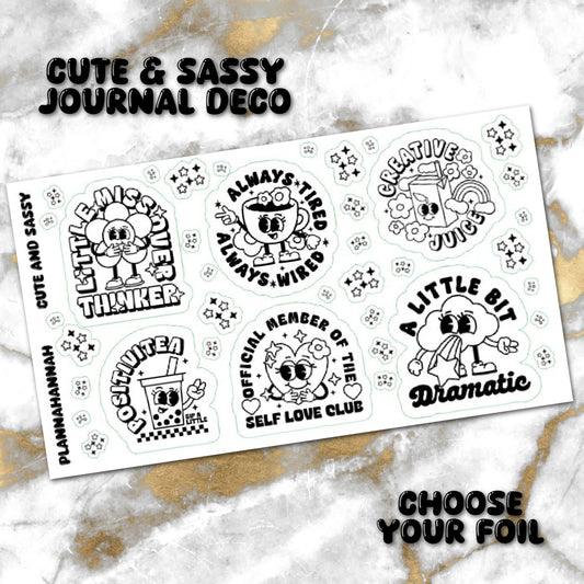 Cute & Sassy | Foiled Journal Deco