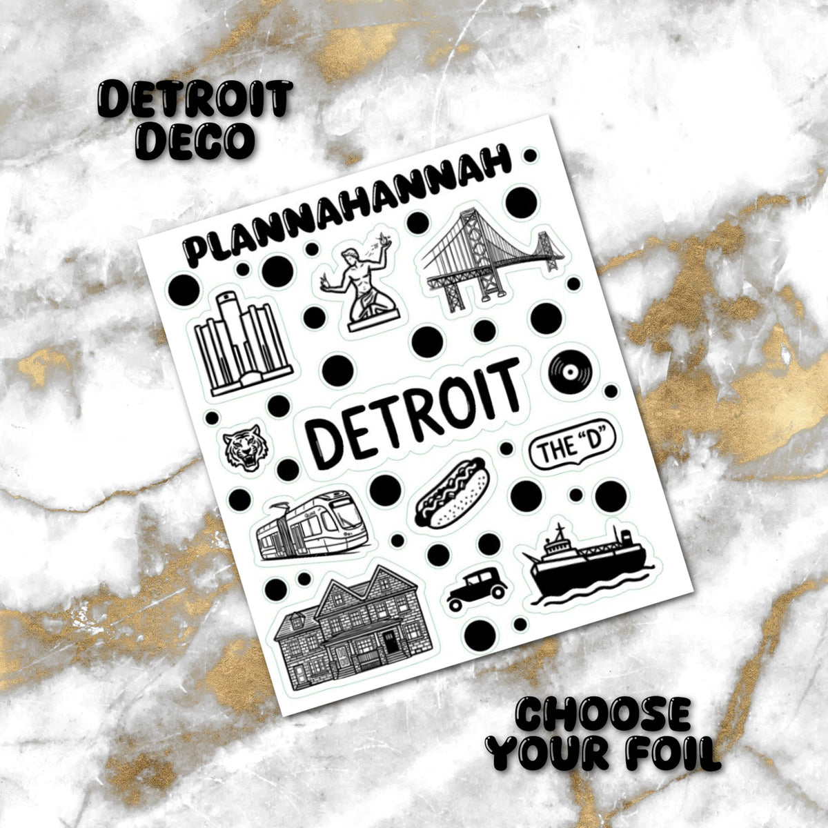 Detroit | Foiled Journal Deco