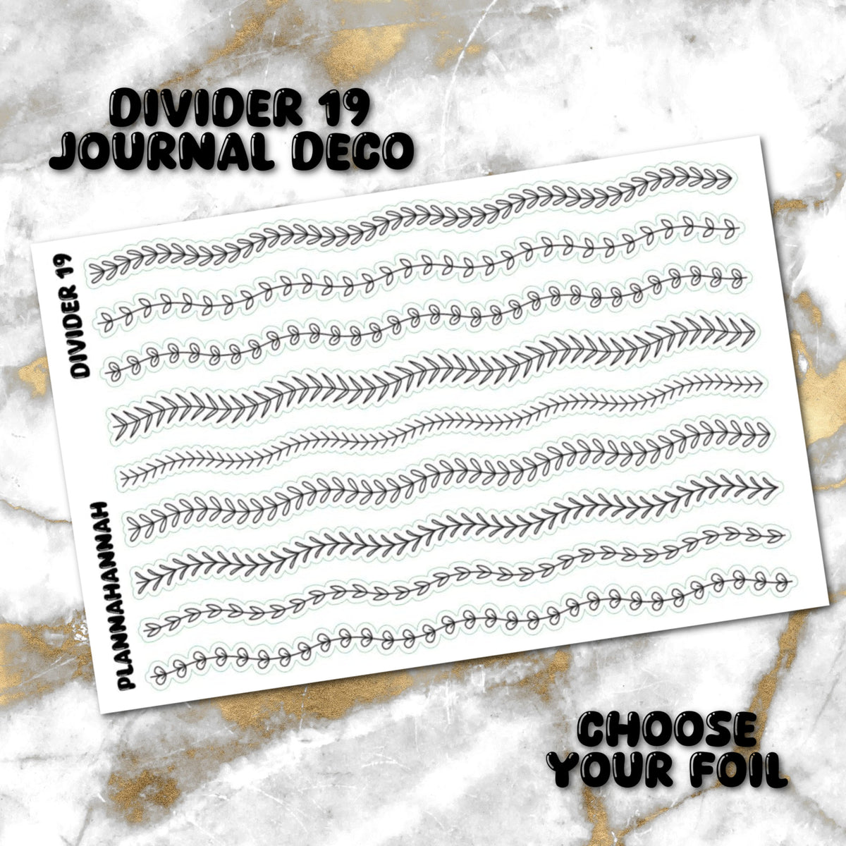 Divider 19 | Foiled Journal Deco