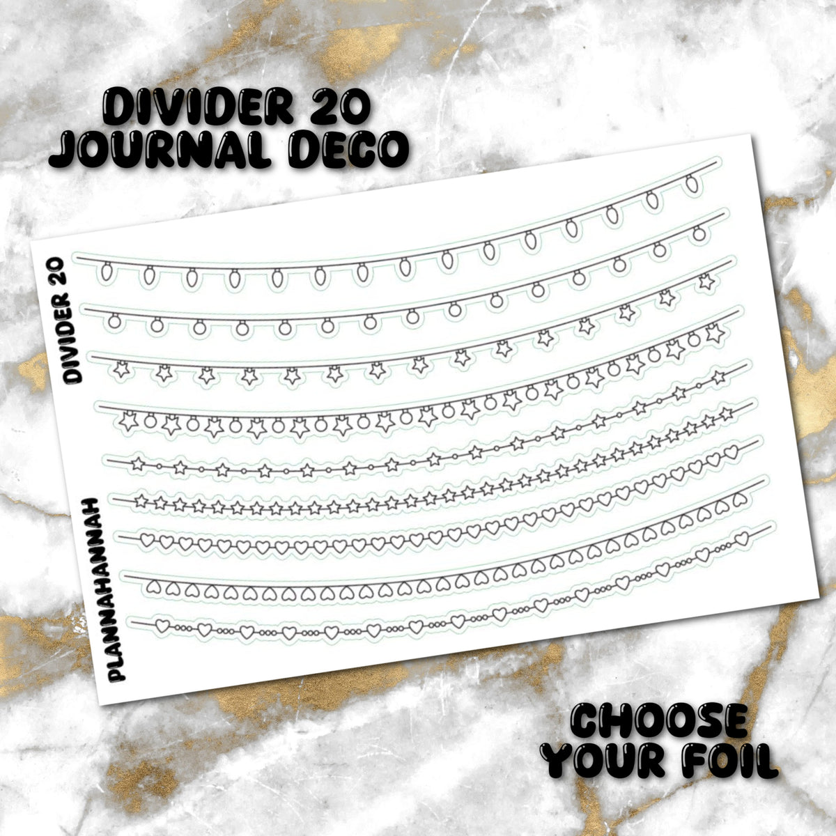 Divider 20 | Foiled Journal Deco