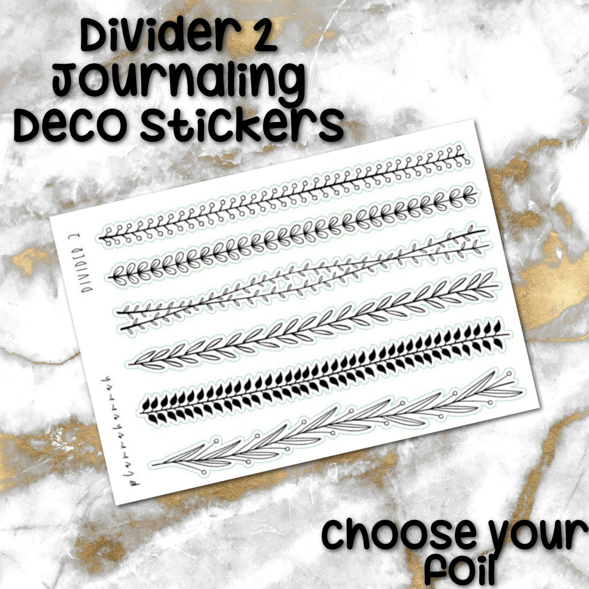Divider 2 | Foiled Reading Journal Deco