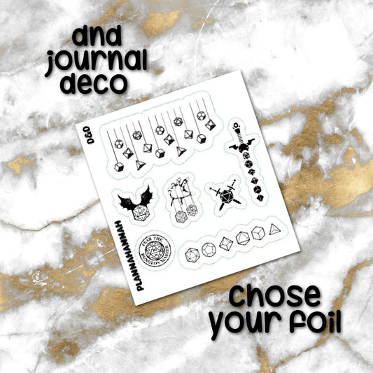 D&D | Foiled Journal Deco