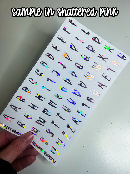 Flower Letters | Foiled White Background Journal Deco