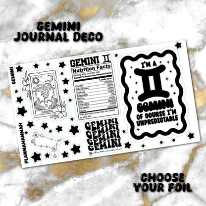 Gemini | Foiled Journal Deco