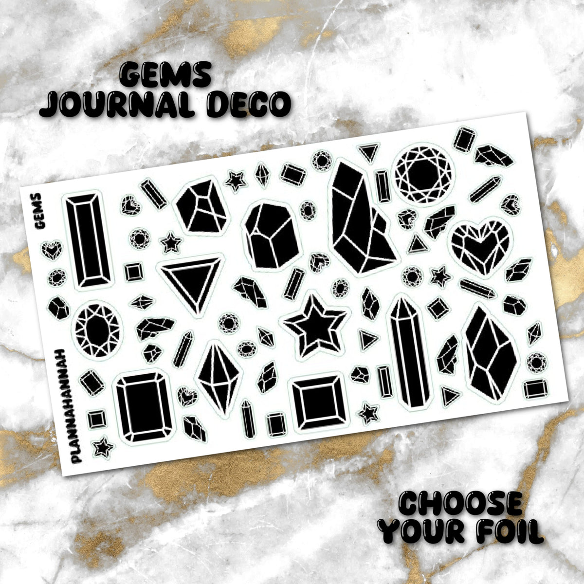 Gems | Foiled Journal Deco