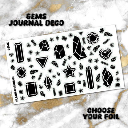 Gems | Foiled Journal Deco