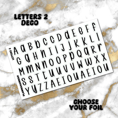 Letters 2 | Foiled White Background Journal Deco