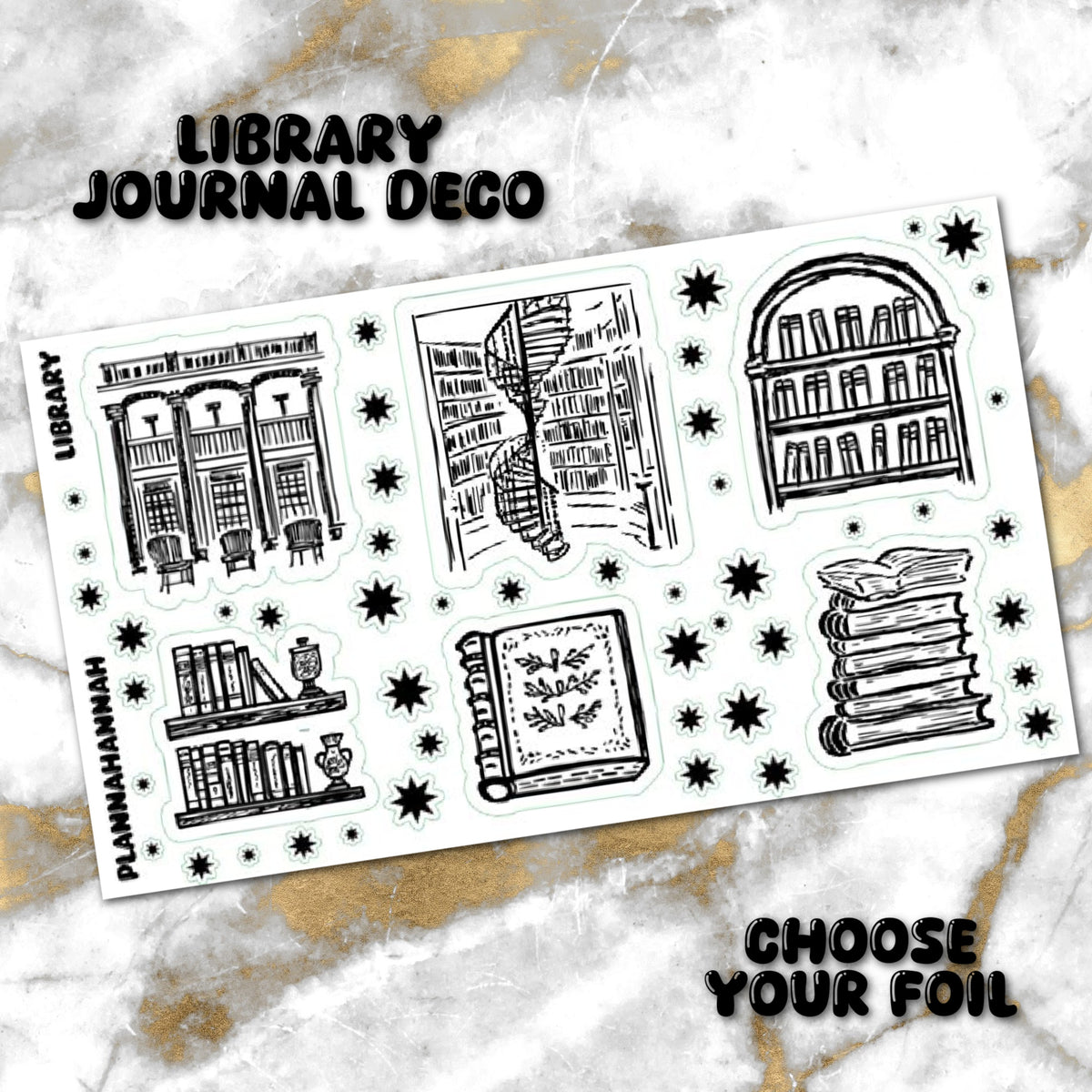 Library | Foiled Journal Deco