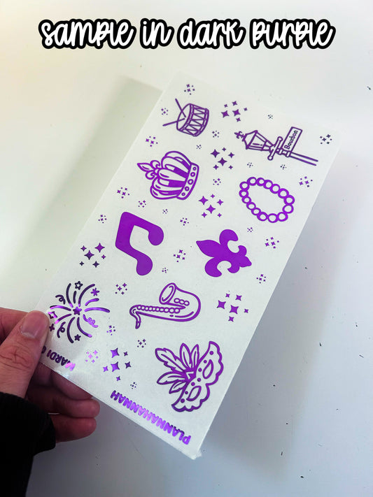 Mardi Gras | Foiled Journal Deco