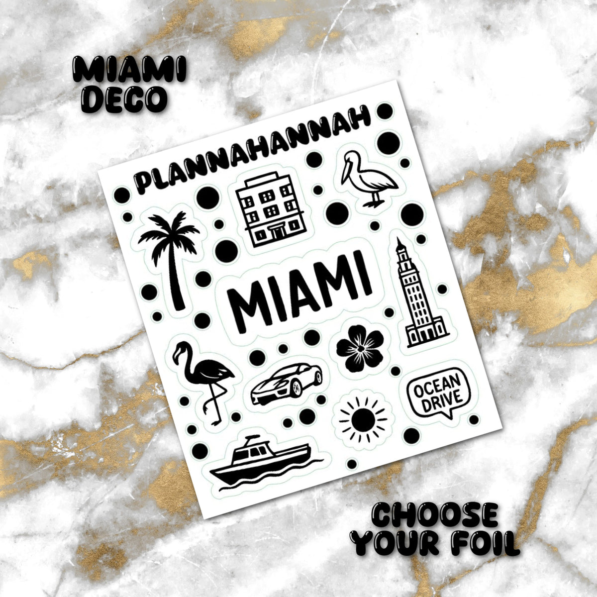 Miami | Foiled Journal Deco