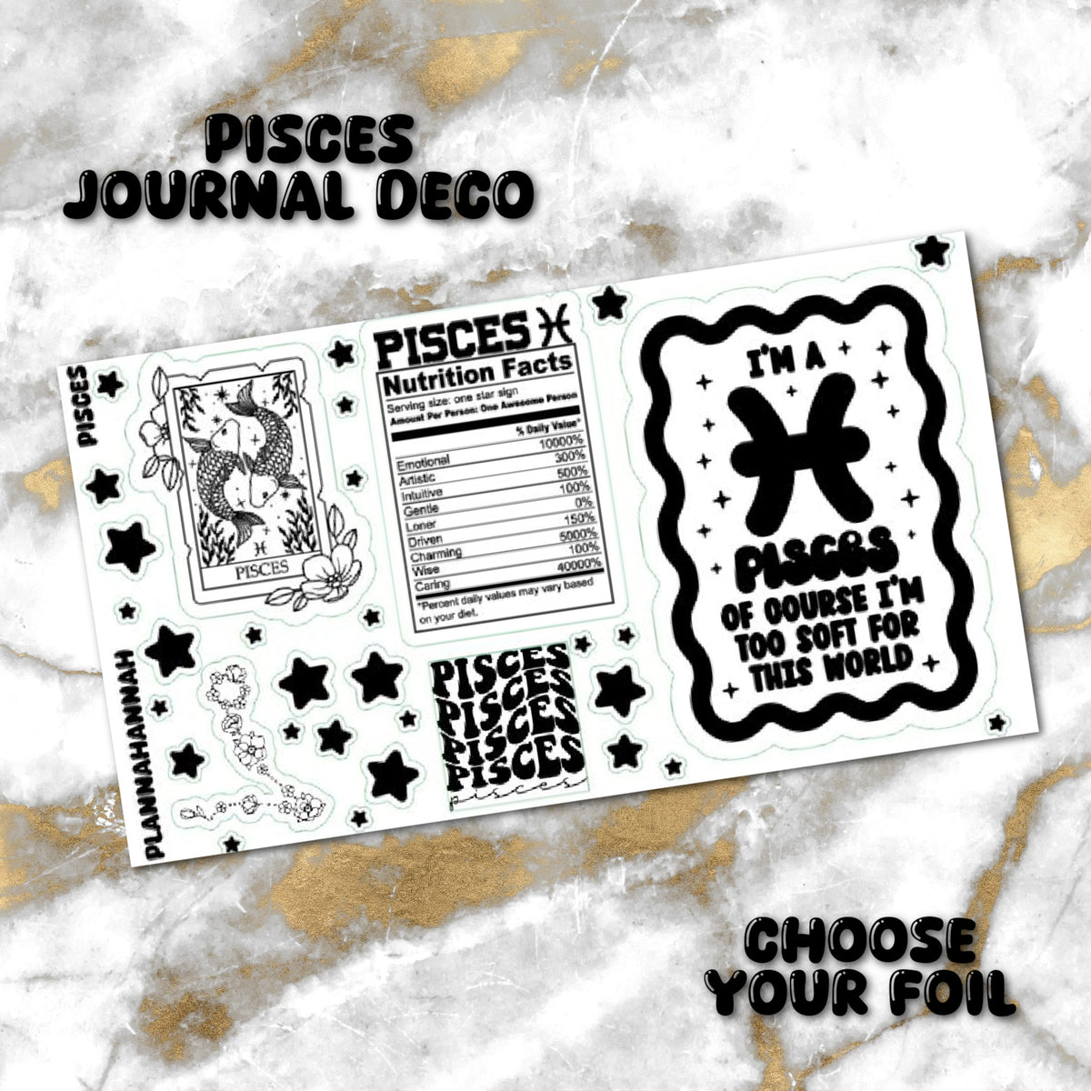 Pisces | Foiled Journal Deco
