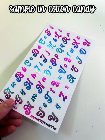 Retro Letters 1 | Foiled White Background Journal Deco