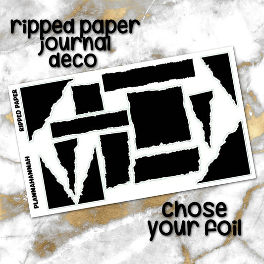 Ripped Paper | Foiled Journal Deco