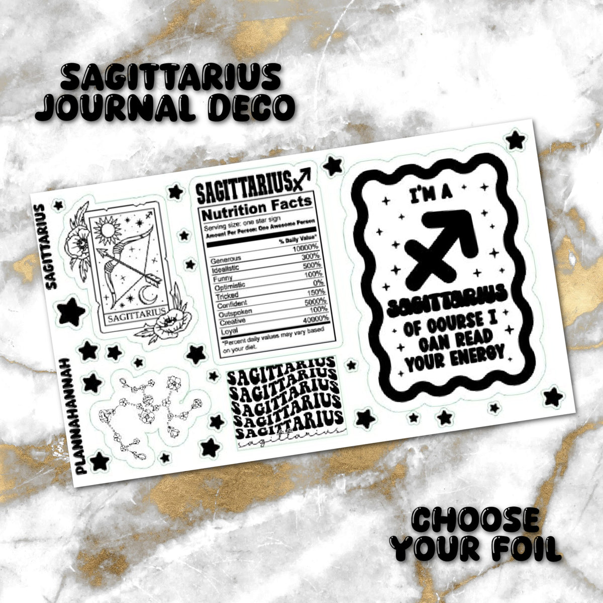 Sagittarius | Foiled Journal Deco