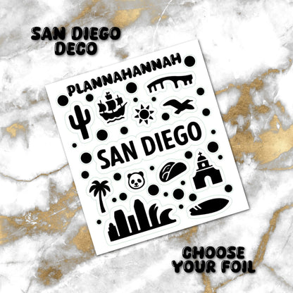 San Diego | Foiled Journal Deco