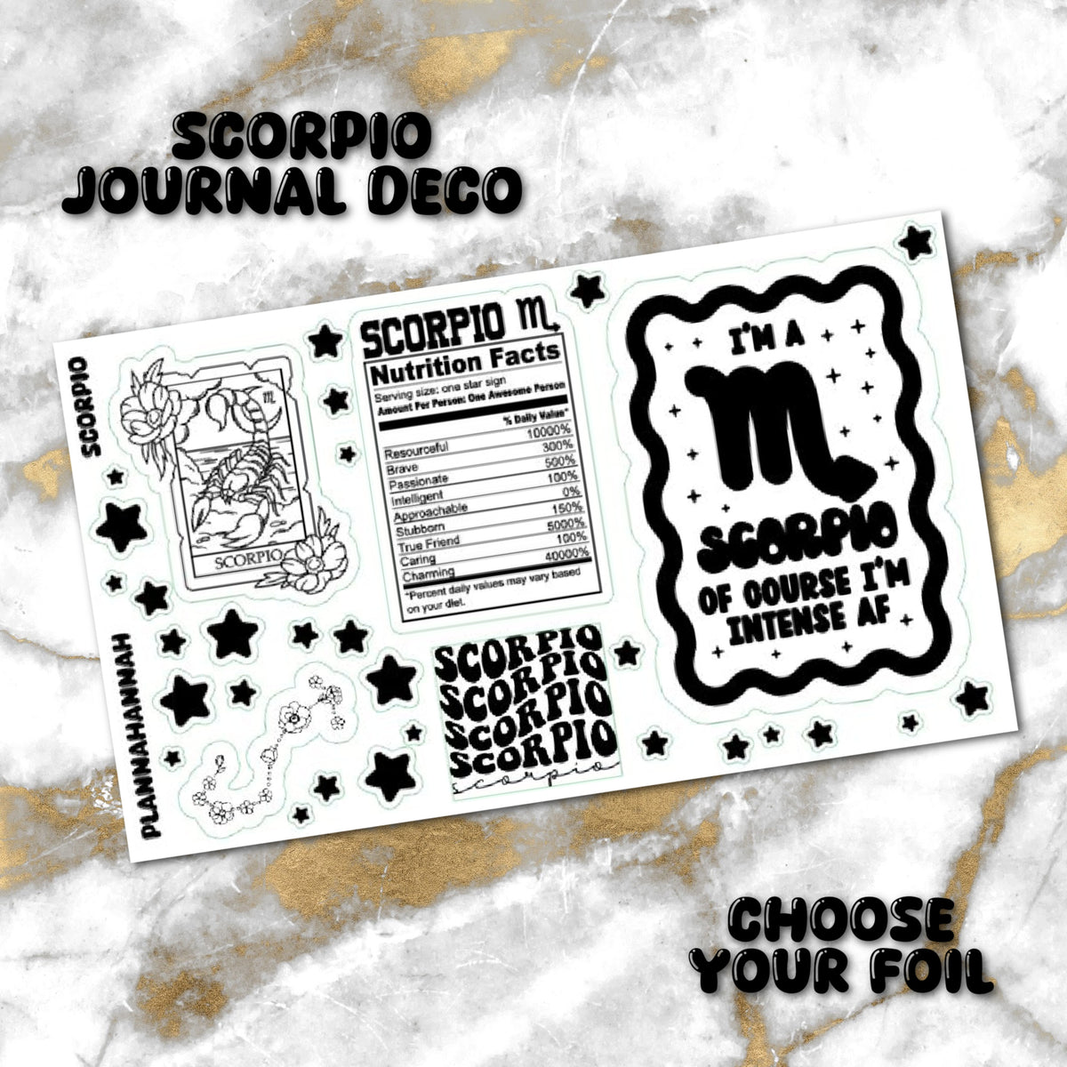 Scorpio | Foiled Journal Deco