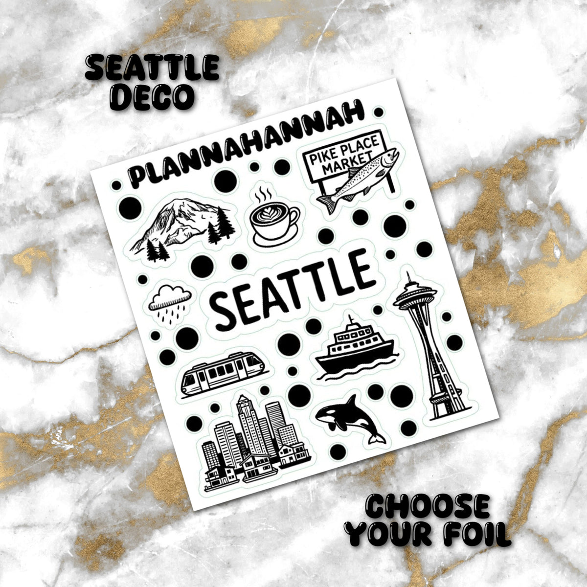 Seattle | Foiled Journal Deco