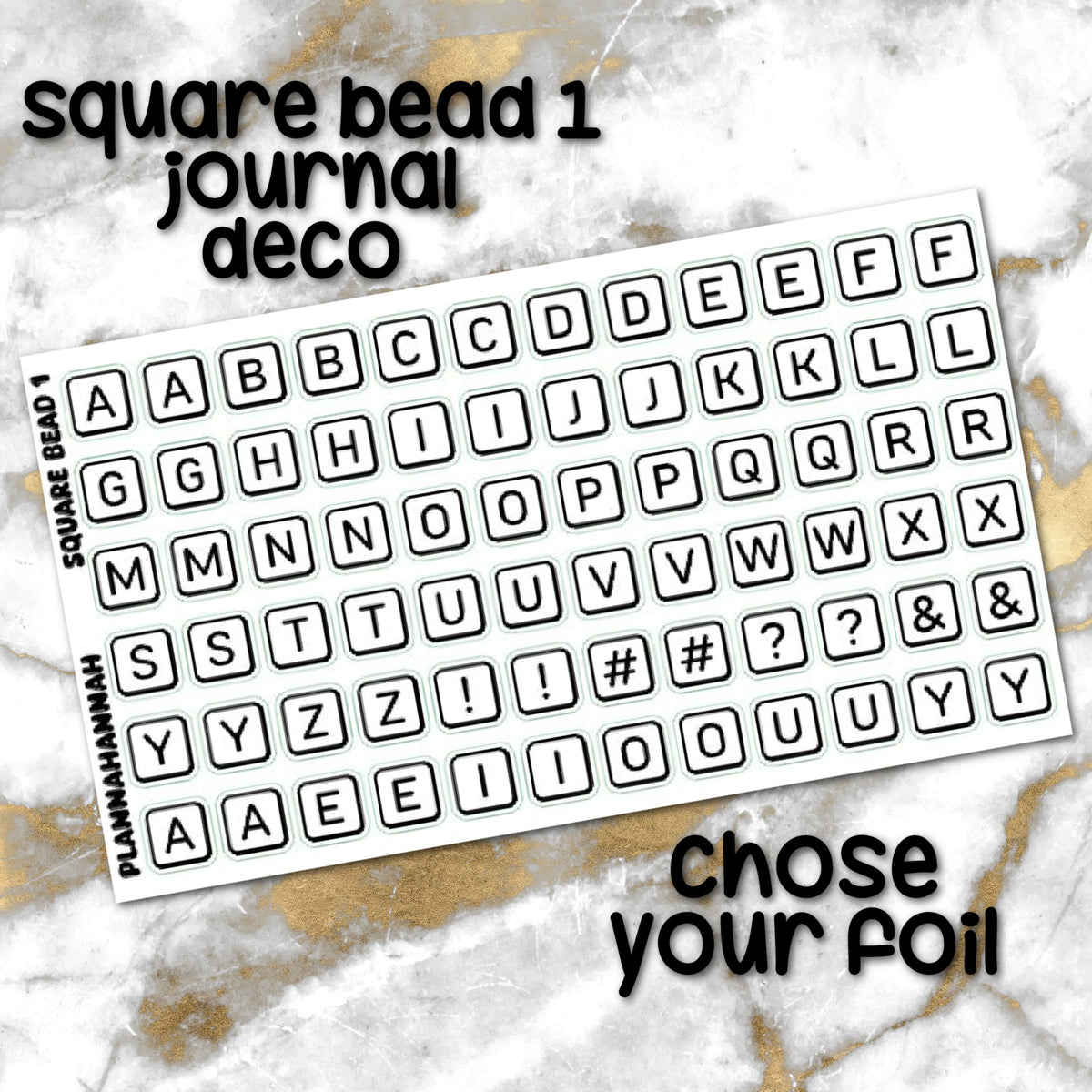 Square Bead 1 | Foiled Journal Deco