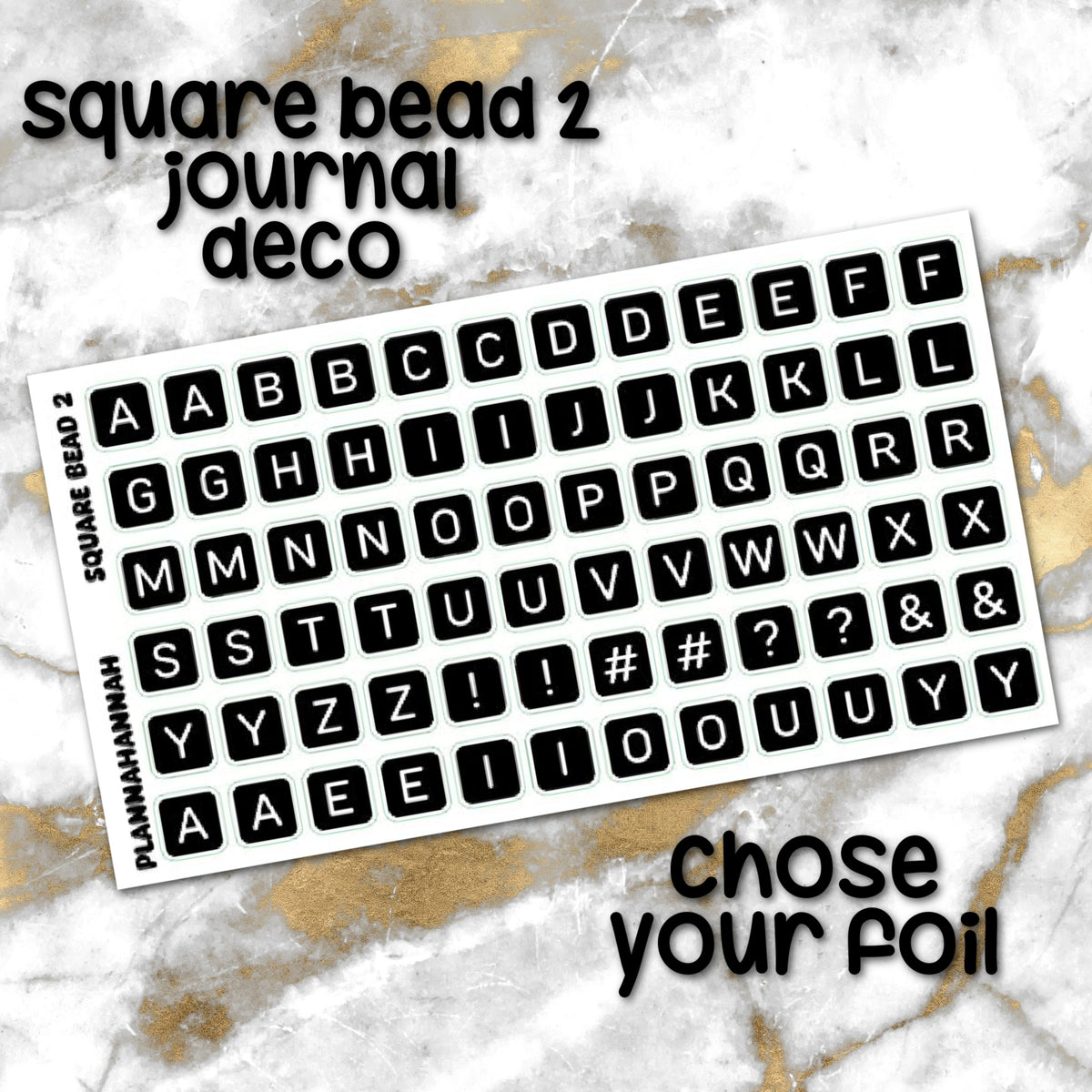 Square Bead 2 | Foiled Journal Deco