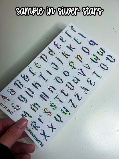 Star Letter 2 | Foiled White Background Journal Deco