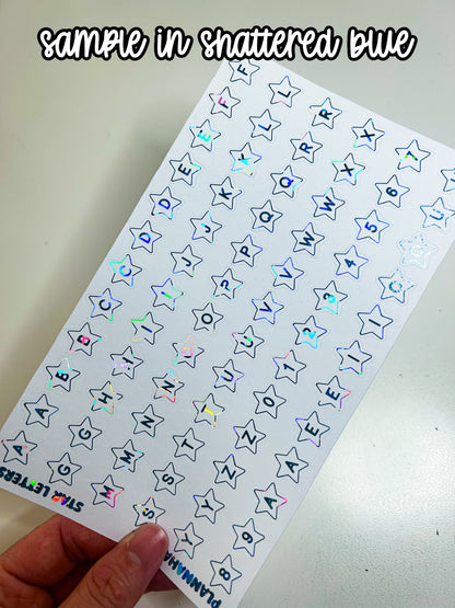 Star Letter 2 | Foiled Journal Deco With White Background