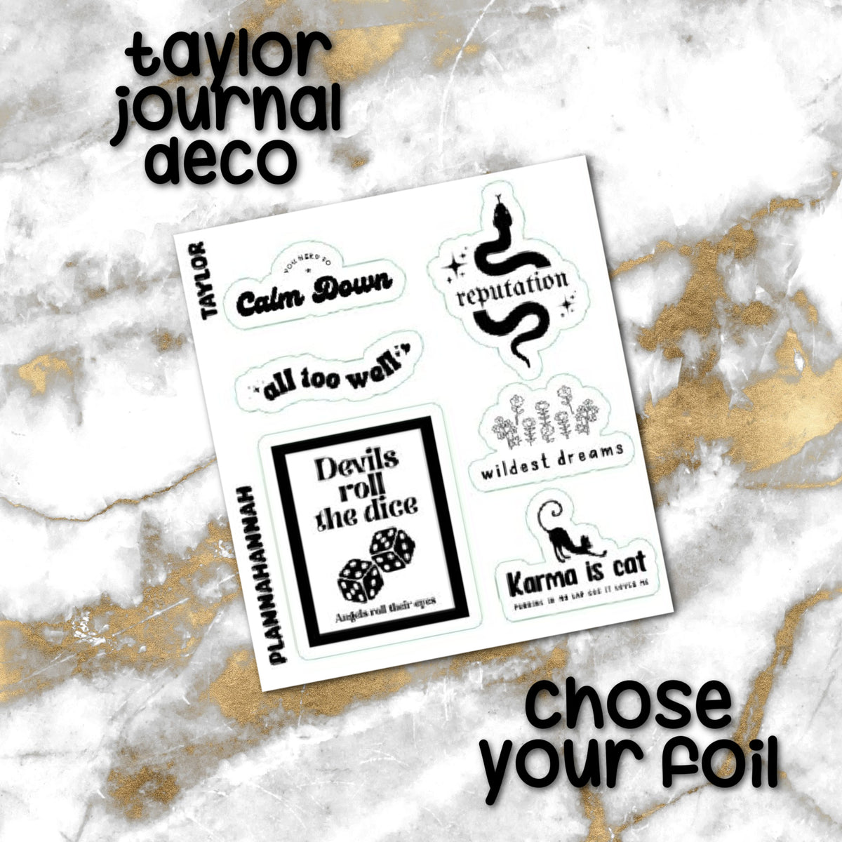 Taylor | Foiled Journal Deco