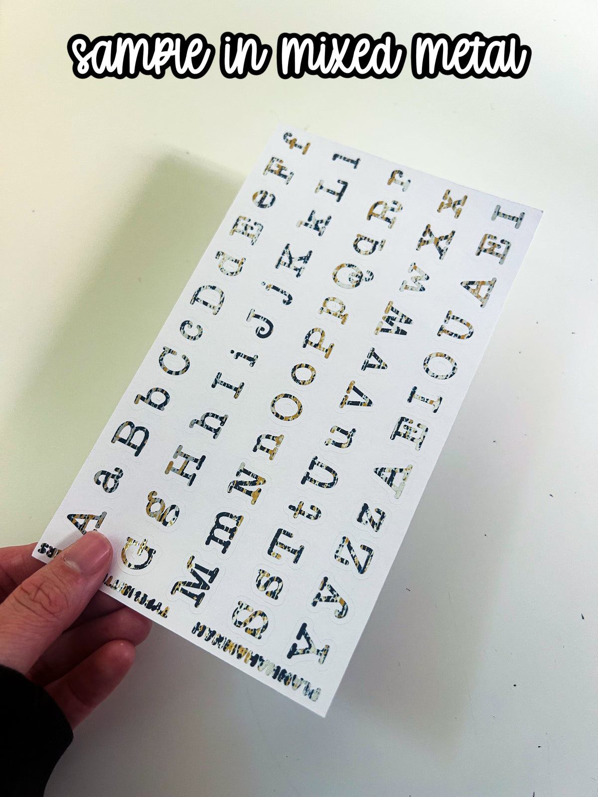 Typewriter Letter | Foiled White Background Journal Deco