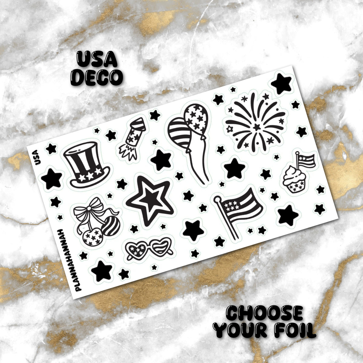 USA | Foiled Journal Deco
