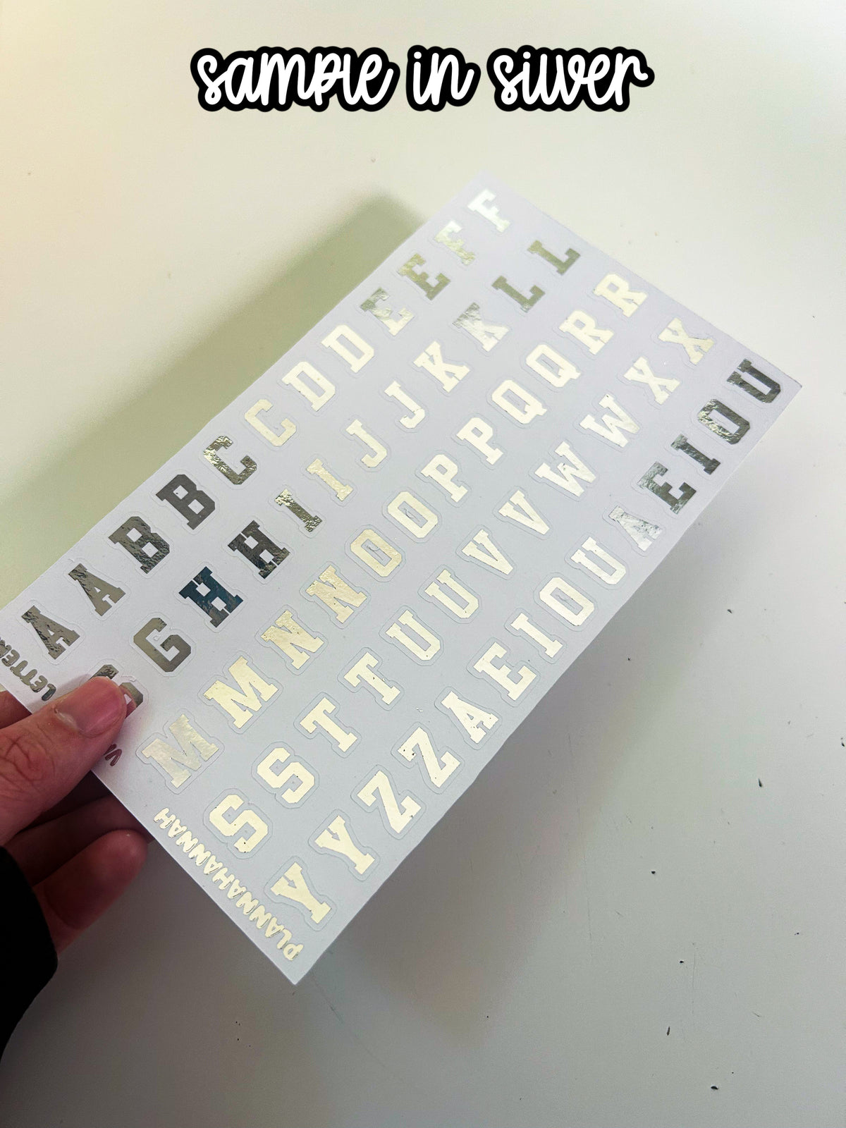 Varsity Letter | Foiled White Background Journal Deco