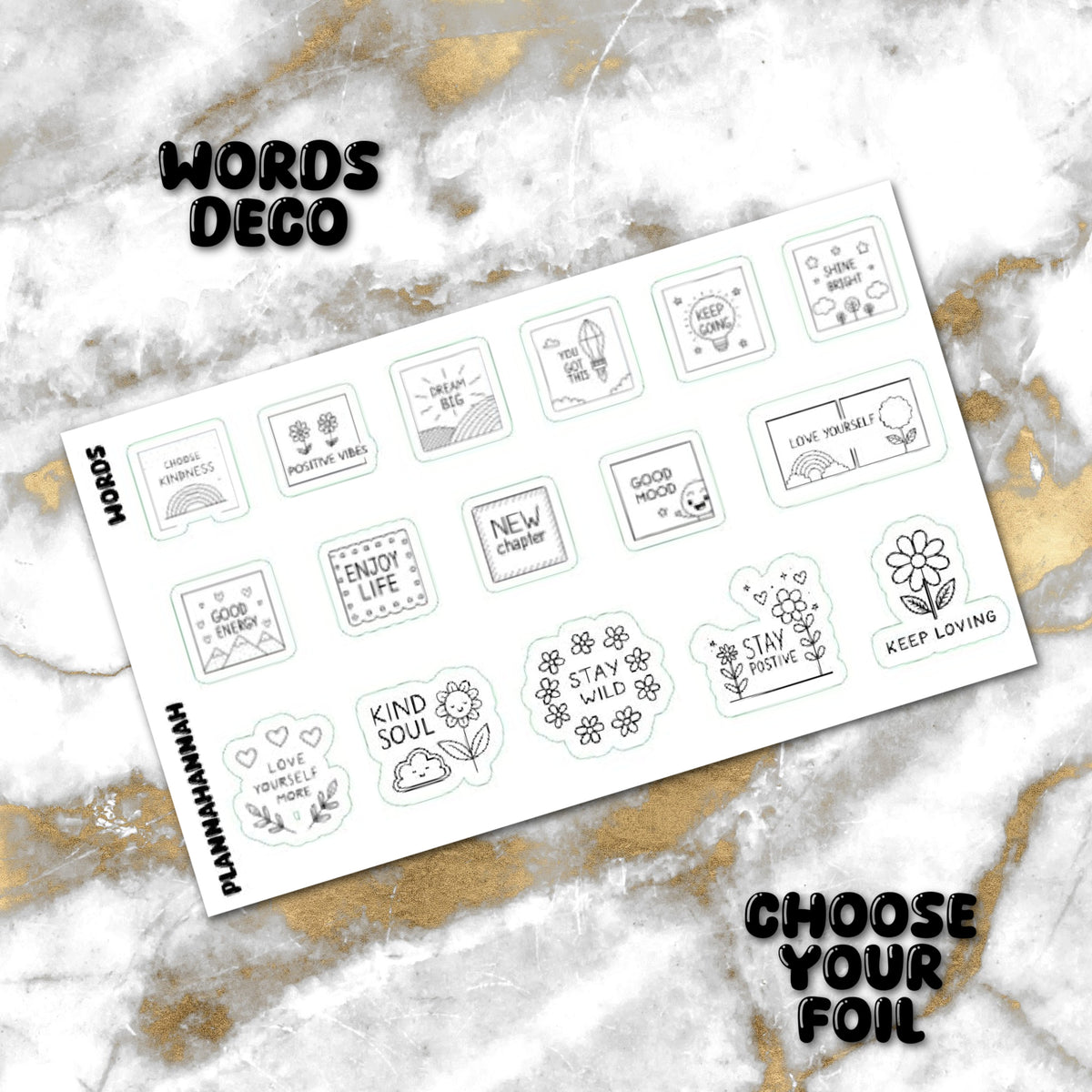 Words | Foiled Journal Deco