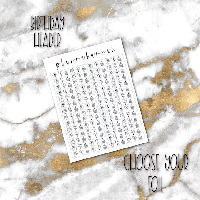 Birthday | Foiled Header Overlay