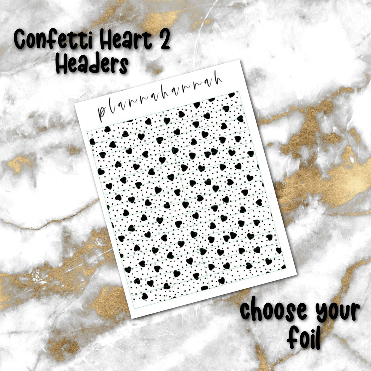 Confetti Heart 2 | Foiled Header Overlay
