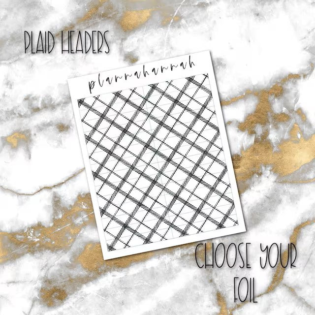 Plaid | Foiled Header Overlay