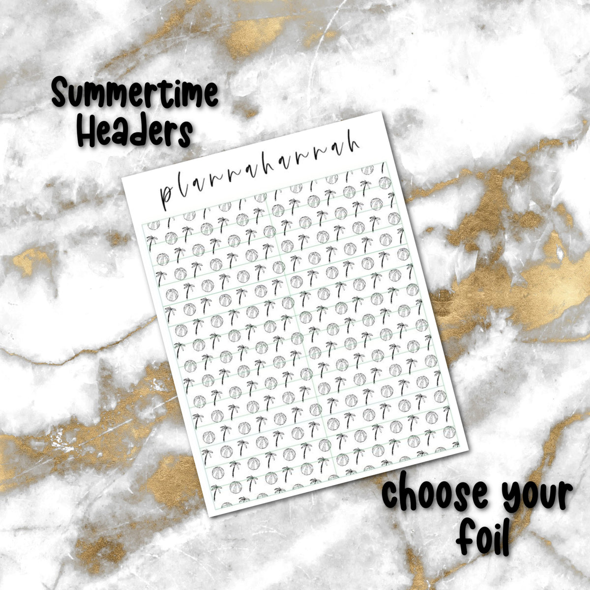 Summertime | Foiled Header Overlay