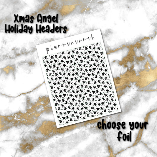 Xmas Angel | Foiled Holiday Headers