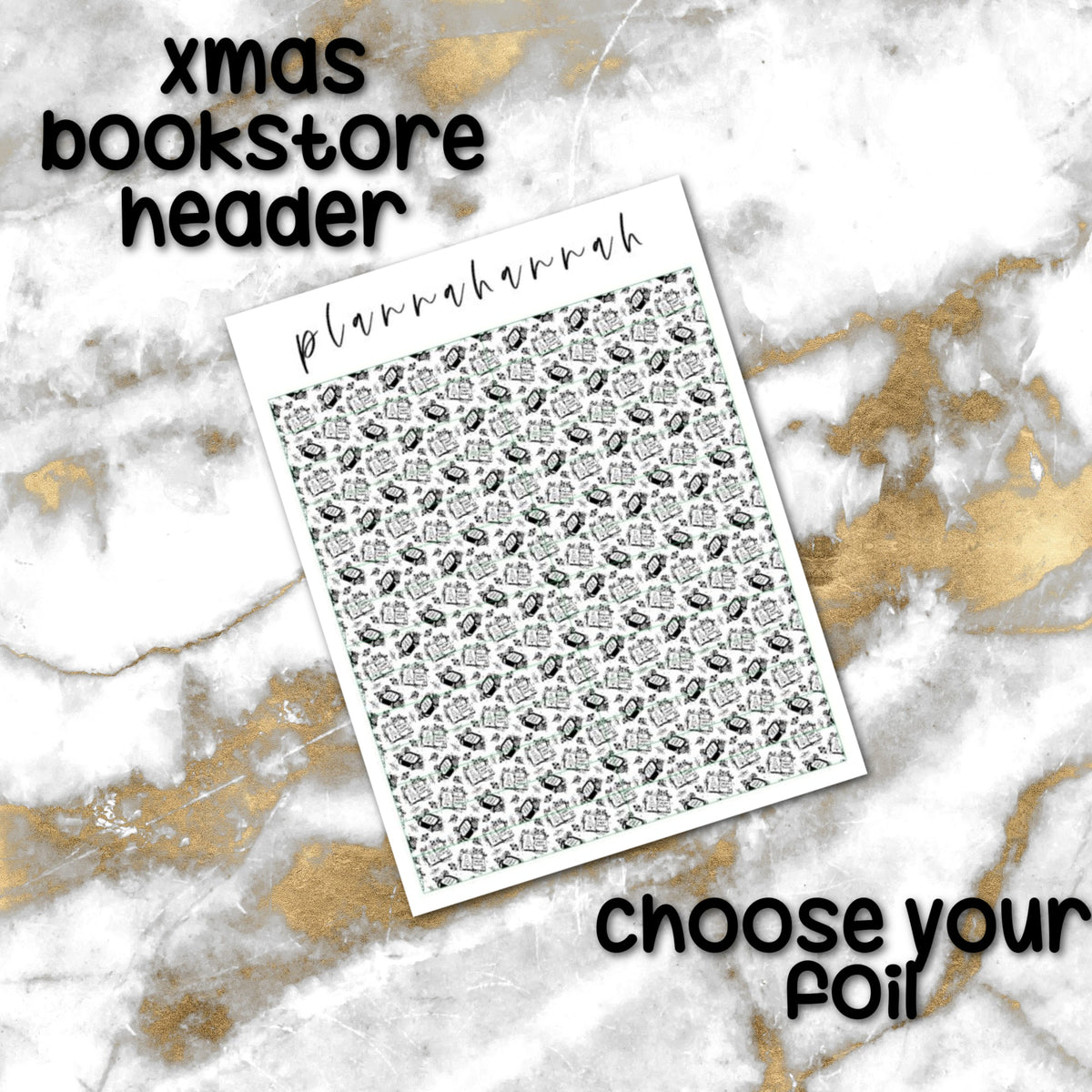 Xmas Bookstore | Foiled Holiday Headers