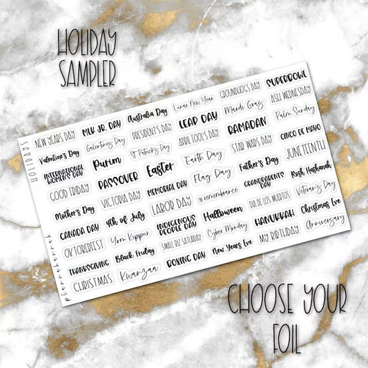 Holiday | Foiled Script Sampler