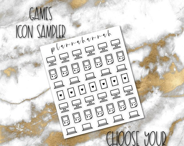 Games | Foiled Icon Sampler