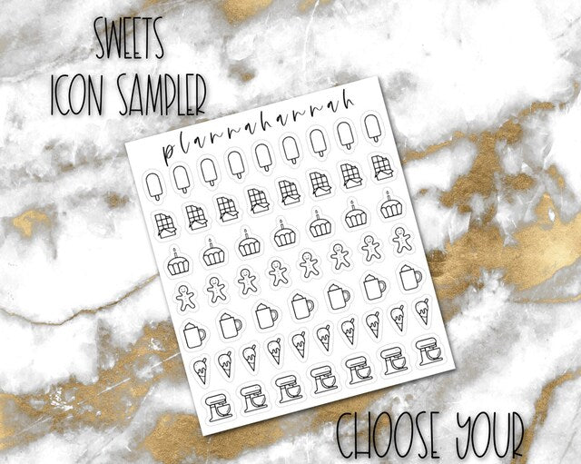 Sweets | Foiled Icon Sampler