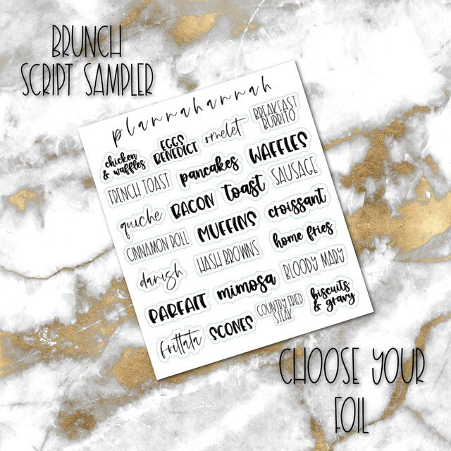 Brunch | Foiled Script Sampler