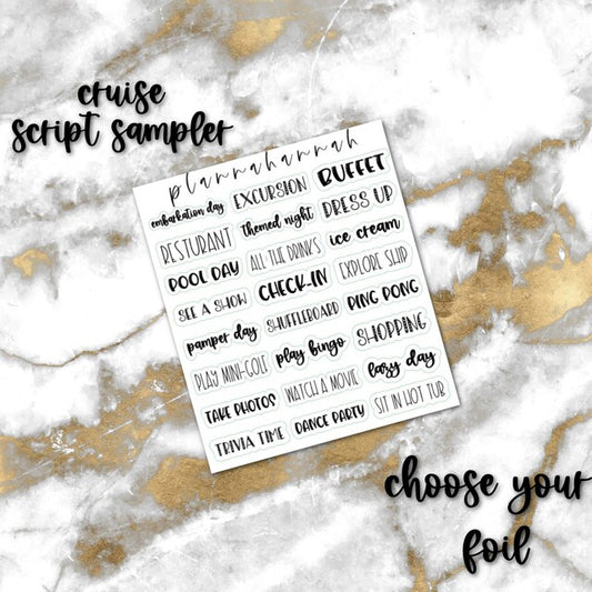Cruise | Foiled Script Sampler