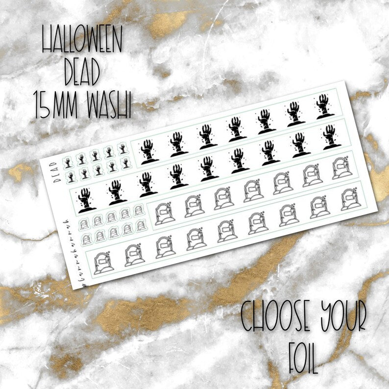 Dead | 15mm Halloween Washi Overlay