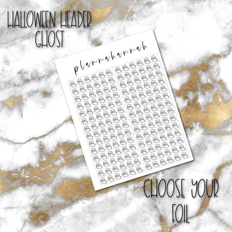 Ghost | Foiled Halloween Header Overlay