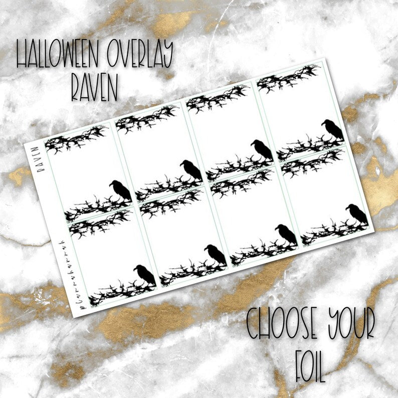 Raven | Foiled Halloween Overlay